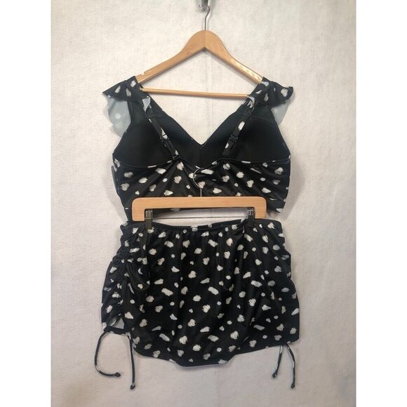 Swim by Cacique 2 Pc Swimsuit Lightly Lined No Wire Top + Swim Skirt Women's 18 - Picture 3 of 15